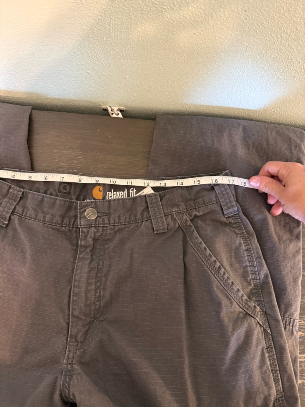 Carhartt Men's Charcoal Gray Cargo Pants Relaxed Fit Size 36x32 - Picture 7 of 10